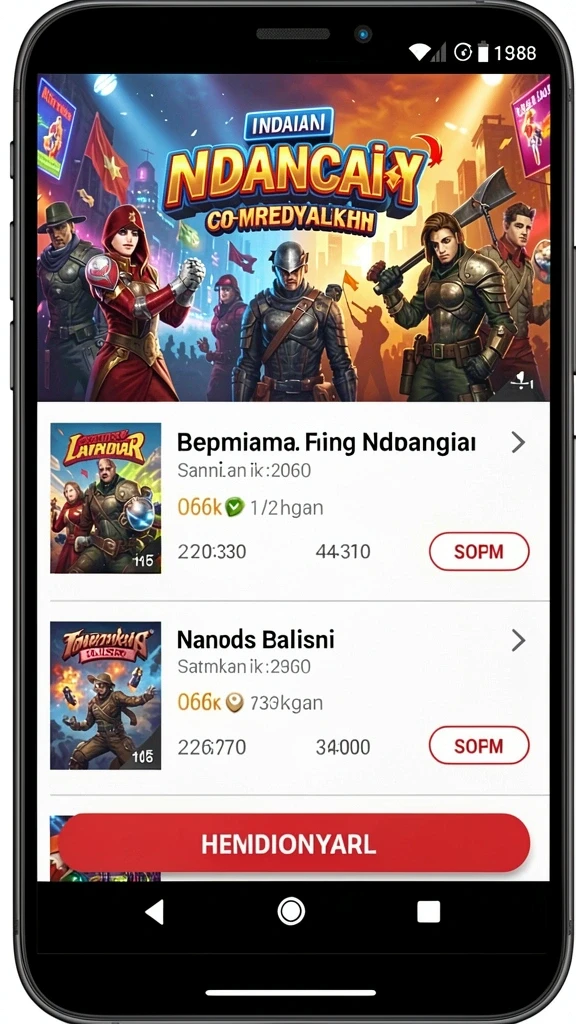 77lucks - Tampilan awal aplikasi yang menarik dan mudah dinavigasi.